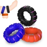 Wholesale Men's Soft Silicone Tyre Cock Ring Sex Toys Delay Ejaculation Feature