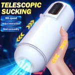 Male Sex Toy Automatic Sucking Vibrator Telescopic Masturbator Cup for Men Voice Vaginal Suction Pocket Pussy Adult Product