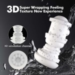 3D Soft Realistic Pocket Pussy Sleeve Double Bead Ring Sex Machine Devices Thrusting Vibrator Automatic Male Masturbator Stroker