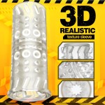 3D Realistic Vagina Pocket Pussy Male Stroker Adult Sex Toy Through-open Thrusting Rotating Automatic Masturbator Cup for Men