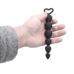 Heart Shaped Six Bead Silicone Anal Plug for Men and Women
