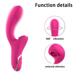Aiersha 2 in 1 Powerful Clitoris Sucking Sex Vibrator G Spot Stimulator Vagina Dildo Vibrator for Women