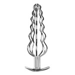 Six Ball Hollowed Out Anal Plug with Posterior Expansion for Adult Sex Toys