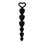 Heart Shaped Six Bead Silicone Anal Plug for Men and Women