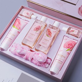 Bath Set Supplier - 6pcs Rose Extract Shampoo Shower Gel Body Lotion