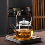 Tea Pot Set Factory - Wholesale 1000ml Borosilicate with Bamboo Handle