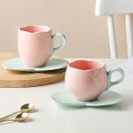 Ceramic Mug Set Supplier - European Tulip Shape Saucer Set Wholesale