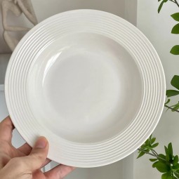 Steak Plate Factory - Wholesale Eco-Friendly Round White Porcelain