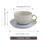 Ceramic Mug Supplier - Handmade 220ml Coffee Cup Reusable Saucers