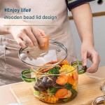 Glass Cookware Set Manufacturer - 1.6L Double Handle Soup Stew Pot