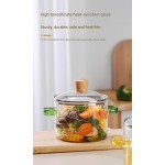 Glass Cookware Set Manufacturer - 1.6L Double Handle Soup Stew Pot