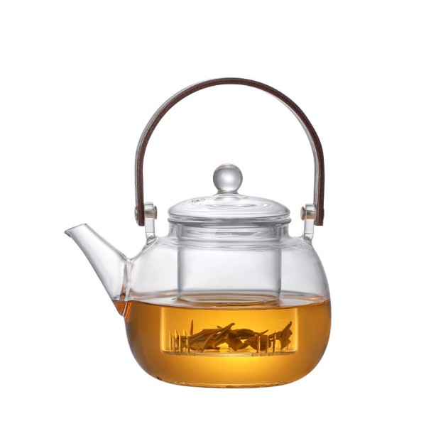Tea Pot Set Factory - Wholesale 1000ml Borosilicate with Bamboo Handle