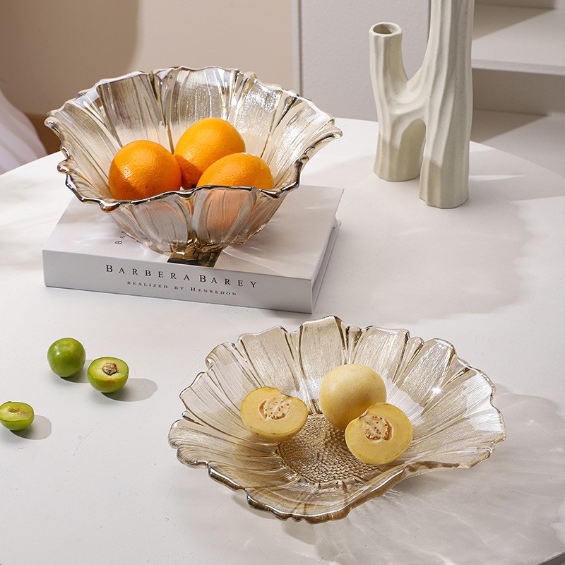 Glass Fruit Tray Manufacturer - Light Luxury Simple Snack Tray