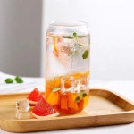 Glass Tea Cup Manufacturer - 600ml with Lids and Straws Slushy Cup