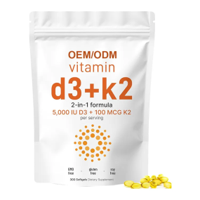Vitamin D3 K2 Capsules Factory - OEM 2-in-1 with Coconut Oil Newborn-Safe