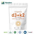 Vitamin D3 K2 Capsules Factory - OEM 2-in-1 with Coconut Oil Newborn-Safe