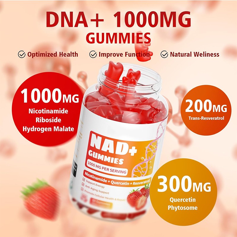 NAD+ Gummies Factory - OEM Liposomal Resveratrol Collagen Cellular Energy