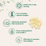 Vitamin D3 K2 Capsules Factory - OEM 2-in-1 with Coconut Oil Newborn-Safe