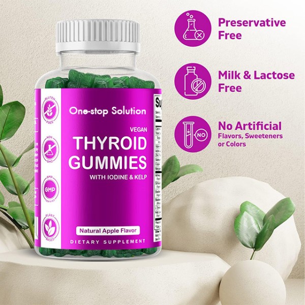 Thyroid Gummies Factory - Vitamina C Vegan Iodine Kelp Energy Metabolism