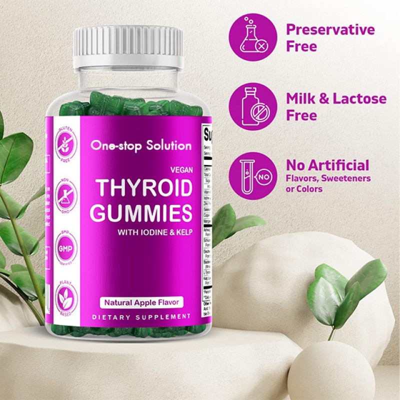 Thyroid Gummies Factory - Vitamina C Vegan Iodine Kelp Energy Metabolism