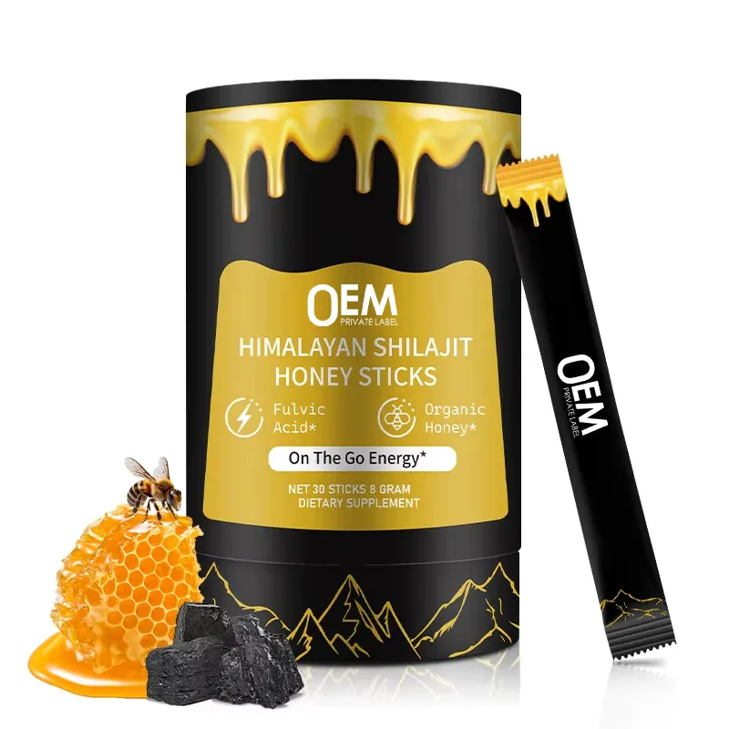 Shilajit Gummy Sticks Supplier - Vegan Brain Booster Honey Supplement