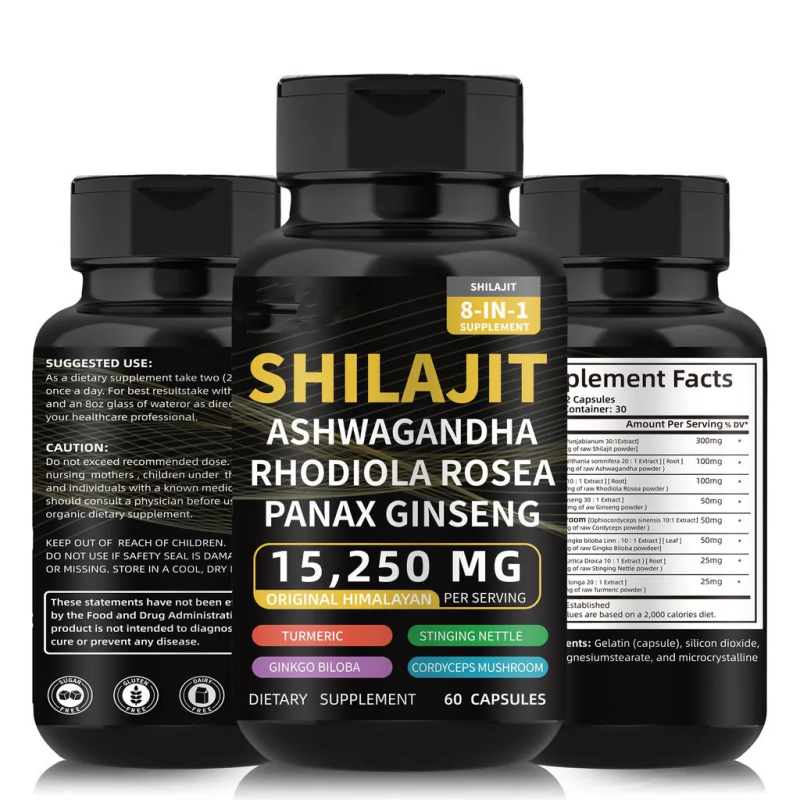 Shilajit Capsules Manufacturer - Himalayan Ashwagandha Ginseng Formula