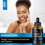 Biotin Collagen Liquid Factory - 15000mcg Hair Growth Skin Vitamins