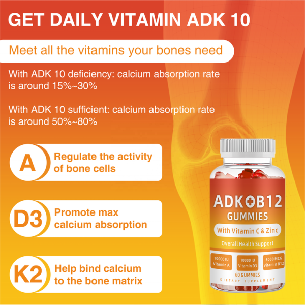 Vitamin ADK Gummies Supplier - OEM Sugar Free Vegan Multivitamin