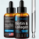 Biotin Collagen Liquid Factory - 15000mcg Hair Growth Skin Vitamins