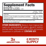 New Upgrade Relieve Angina Pectoris Myocardial Infarction Water-Soluble Fat Soluble Natural Coenzyme Q10 Supplement