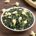 有机茉莉花珍珠绿茶每个可重复使用的牛皮纸袋四盎司和非转基因
