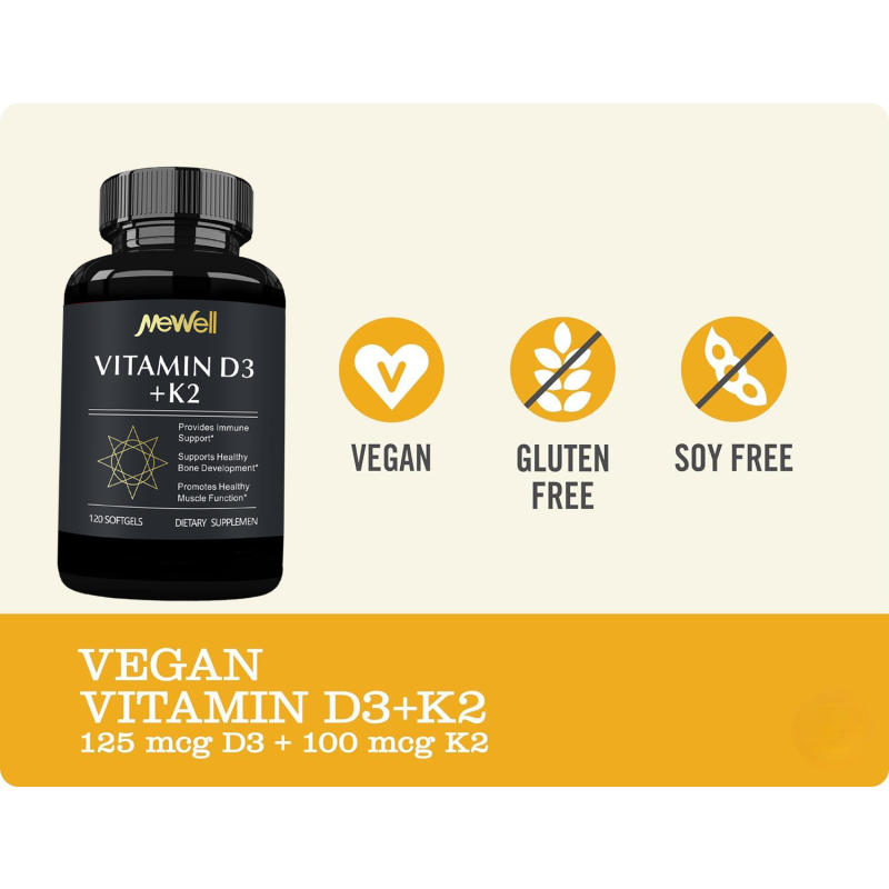 Supplements Strong Bone Calcium Magnesium Vitamin K2 Vitamin D3 Softgel Capsules OEM&Quasi Spot Goods