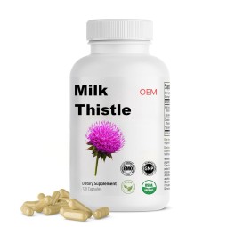 OEM Liver Supplement Capsules, Containing 110 mg Milk Thistle,support Liver Detoxification and Cleansing,120 Capsules