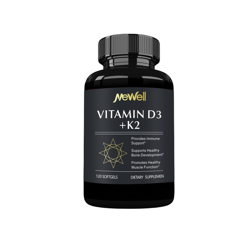 MEWLL Vitamin D3 + K2 with 5000iu of Plant-Based D3 & 100mcg of Vitamin K2 As MK-7 | Softgel