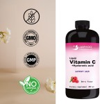 450ml Vitamin C Liquid with Hyaluronic Acid Berry Non-GMO Gluten Free Oral Liquid Support for Skin and Joints for Adults