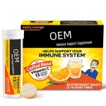 1000mg Vitamin C with Zinc SUGAR FREE Effervescent Tablets Zesty Orange Flavor