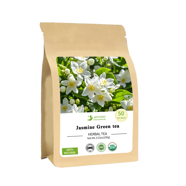 有机茉莉花珍珠绿茶每个可重复使用的牛皮纸袋四盎司和非转基因