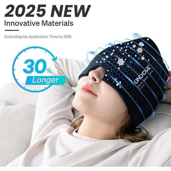 Migraine Relief Cap Supplier - Flexible Gel Ice Hat Therapy