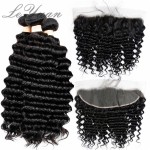 Brazilian Deep Wave Supplier - 3 Bundles 13x4 Frontal