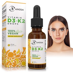 Vitamin D3 Drops Factory - Vegan D3 K2 Liquid Probiotic Strong Bone Support