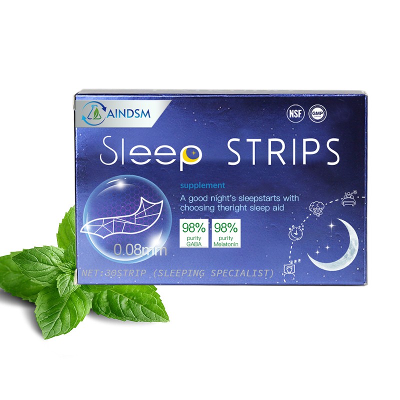 Sleep Mint Film Manufacturer - GABA Melatonin Faster Fall Asleep Strips for Adults