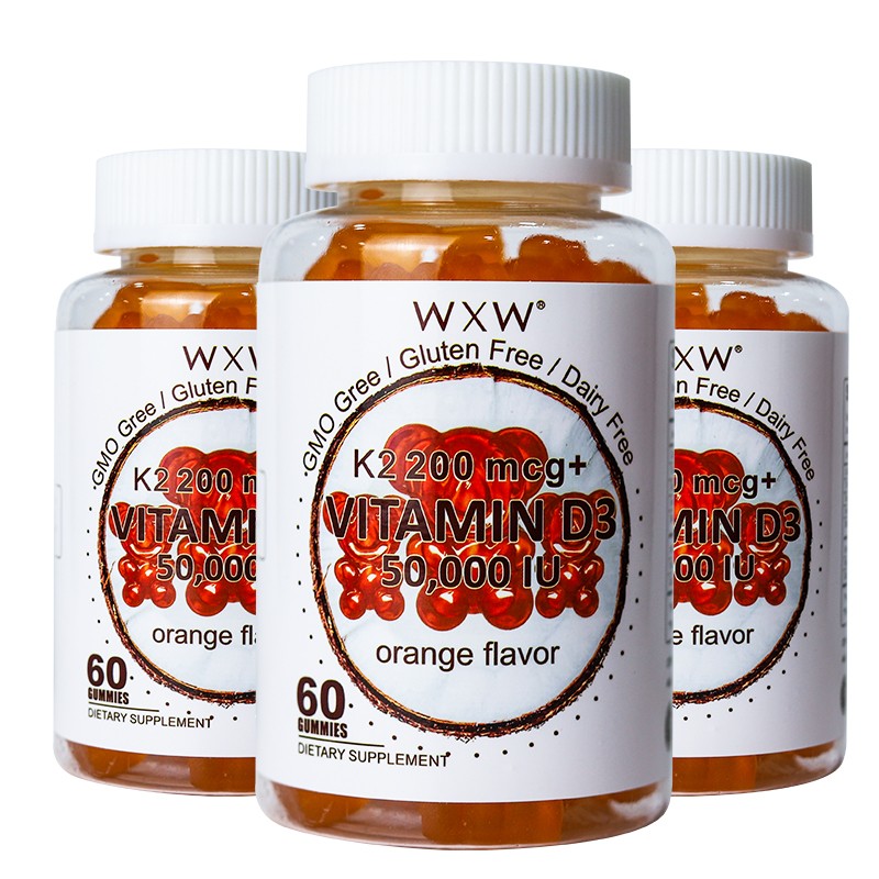 Vitamin D3K2 Gummies Manufacturer - Stock WXW D3 K2 Healthy Mood Strength Immunity