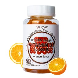 Vitamin D3K2 Gummies Manufacturer - WXW Stock D3 K2 Chewable Calcium Absorption Gummy