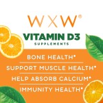 Vitamin D3K2 Gummies Manufacturer - WXW Stock D3 K2 Chewable Calcium Absorption Gummy