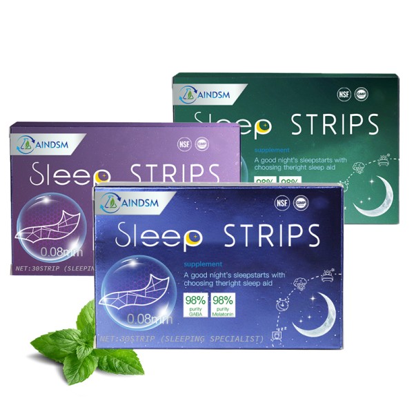 Sleep Strip Manufacturer - GABA Melatonin Supplement Deep Sleep Mint Film