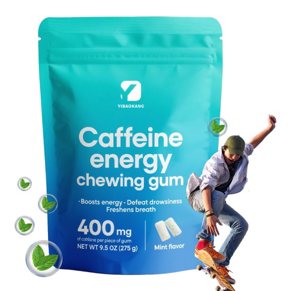 Caffeine Energy Gum Supplier - 125mg Mint Focus Gum