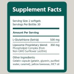 Liposome Glutathione Softgel Factory - 500mg Anti-Aging Detox