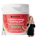 Caffeine Energy Gum Manufacturer - 125mg Watermelon Flavor