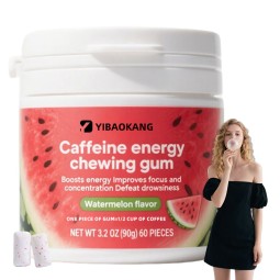 Caffeine Energy Gum Manufacturer - 125mg Watermelon Flavor