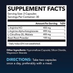 L-Arginine Capsules Factory - Improve Endurance Preworkout 3000mg for Men